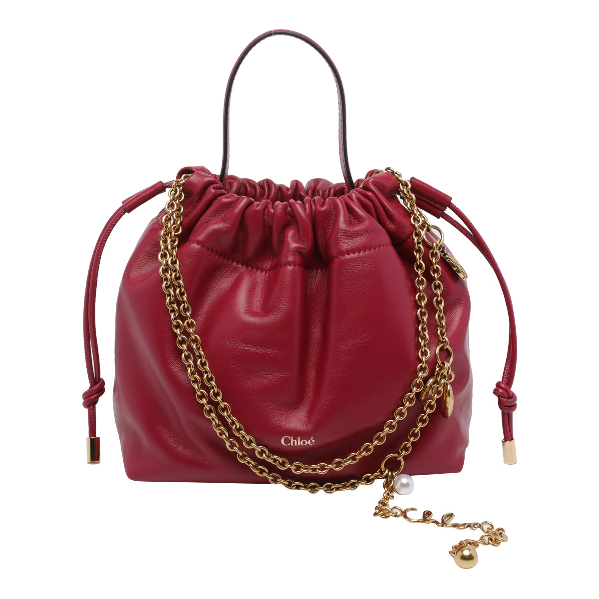 Chloè Bags Red Lamb Leather
