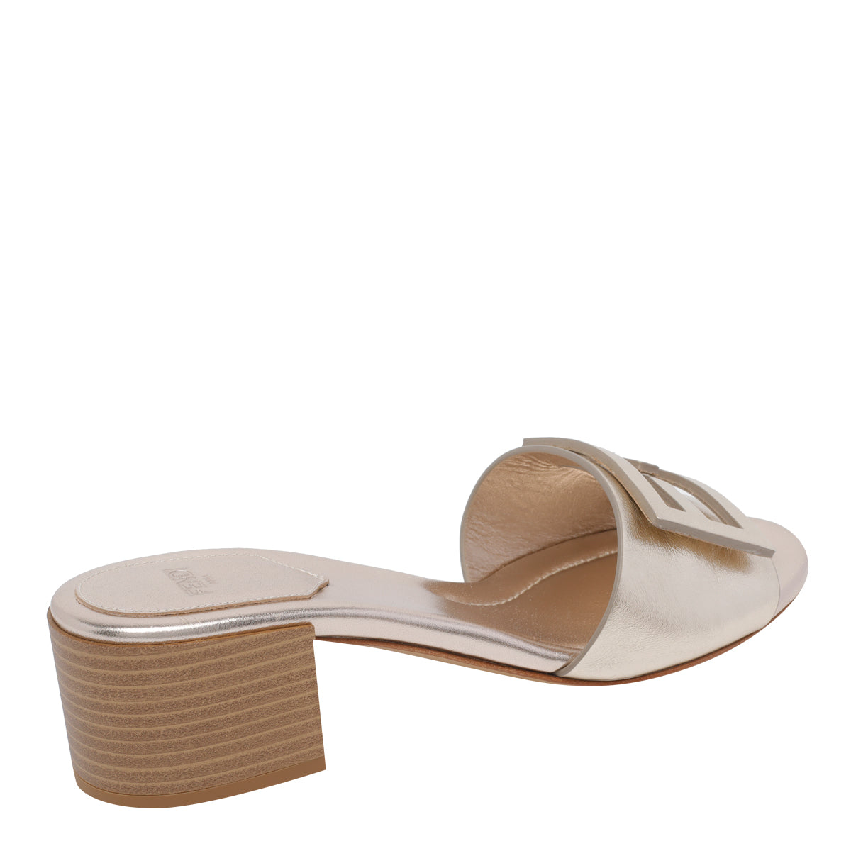Fendi Sandals Golden Calf Leather/leather Sole