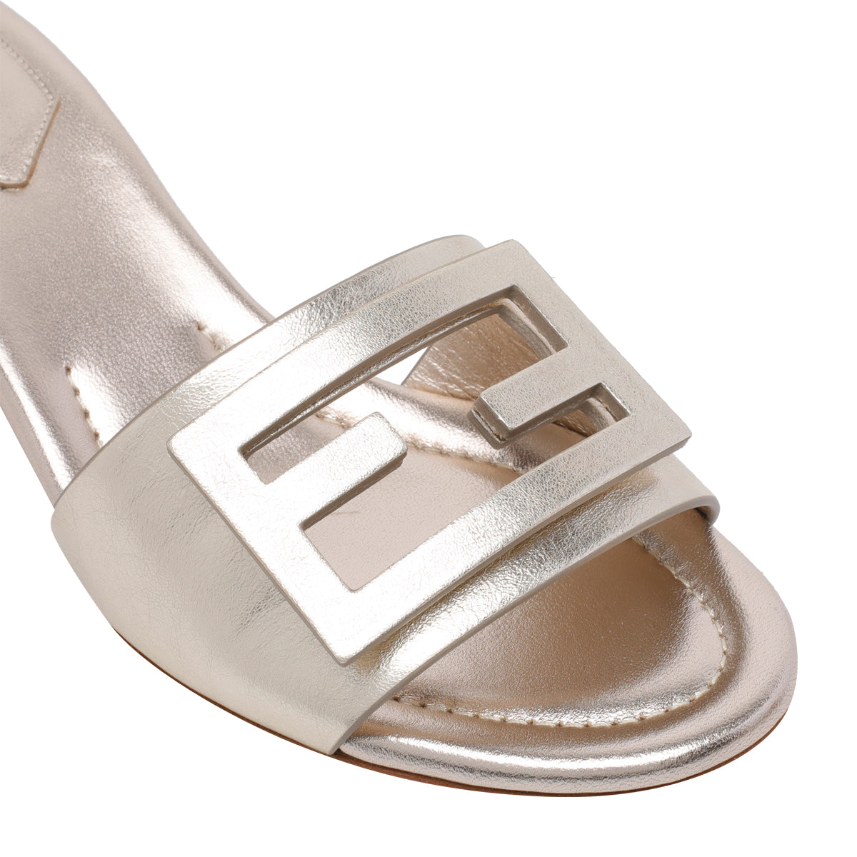 Fendi Sandals Golden Calf Leather/leather Sole