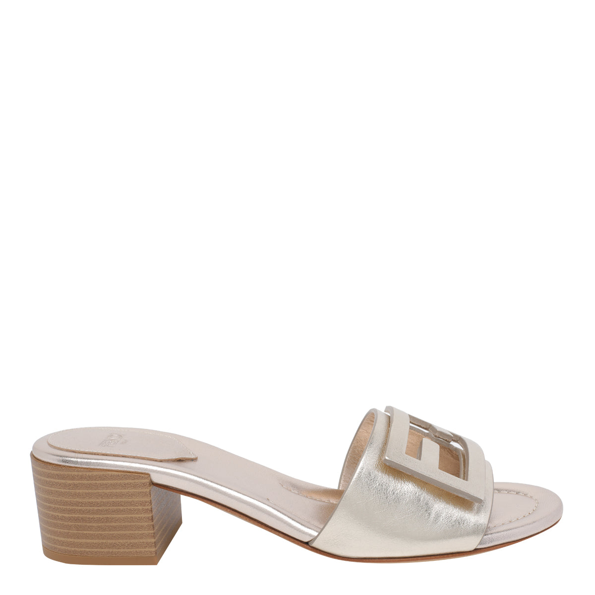 Fendi Sandals Golden Calf Leather/leather Sole