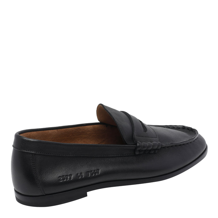 Common Projects Flat Shoes Black Calf Leather/leather Sole