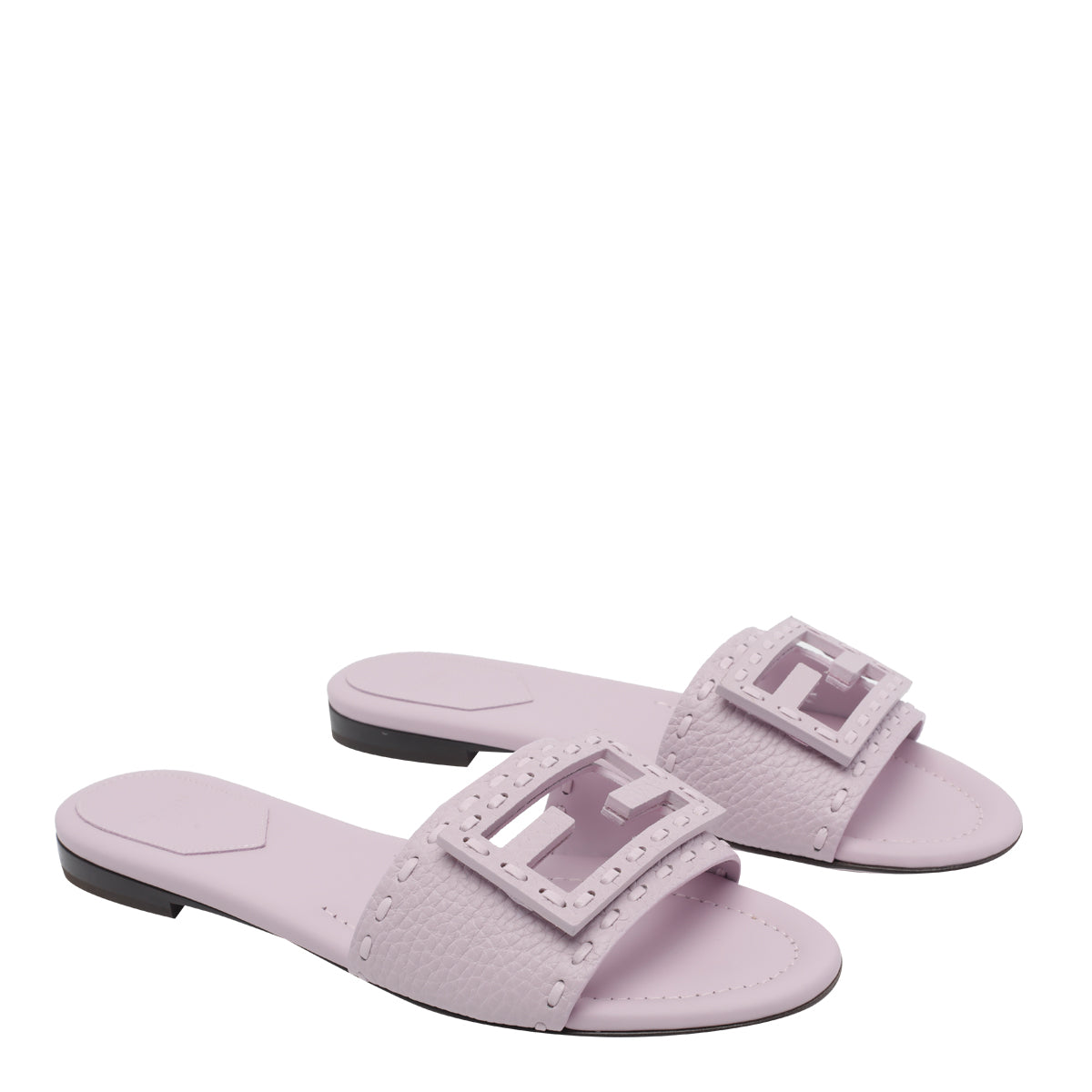 Fendi Sandals Purple Calf Leather/leather Sole