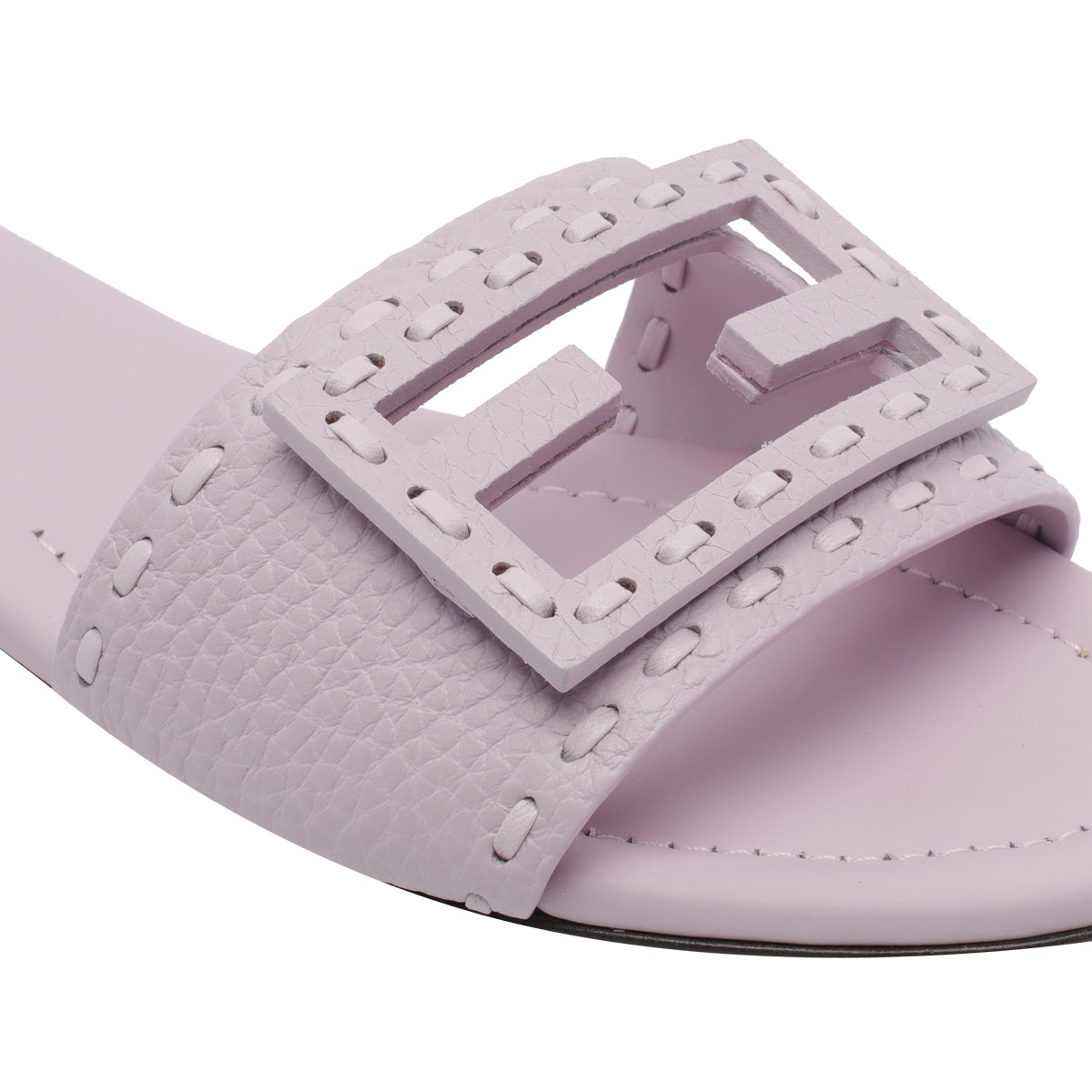 Fendi Sandals Purple Calf Leather/leather Sole