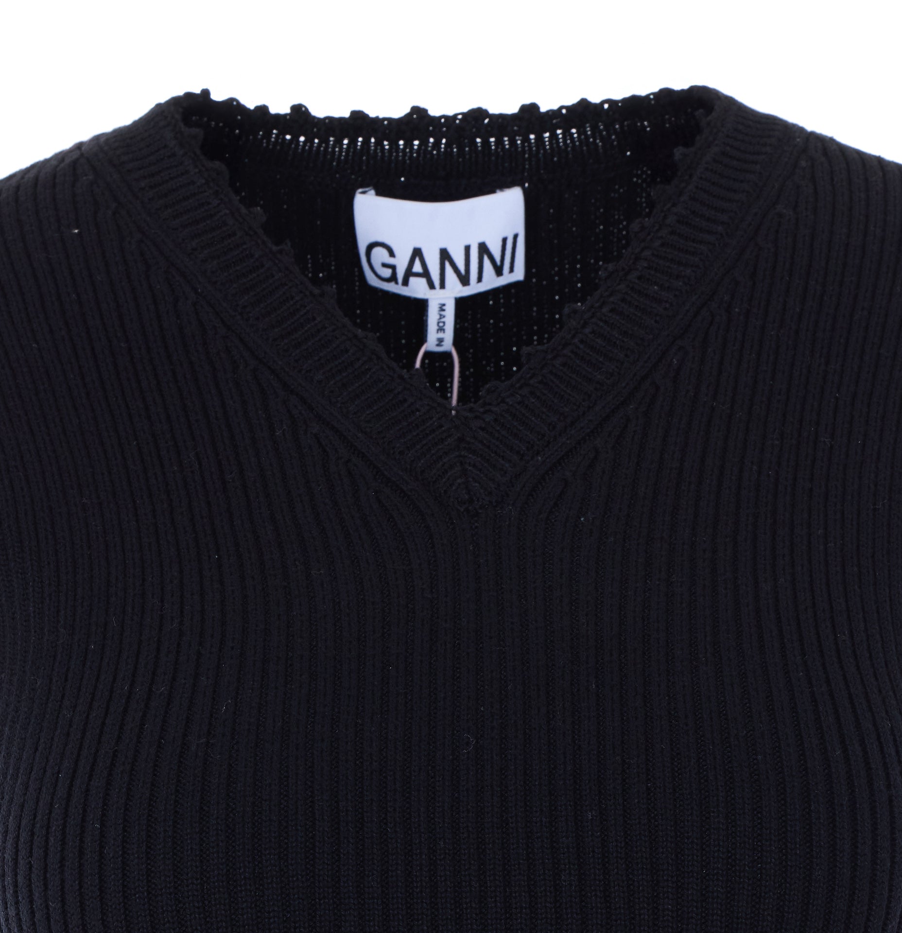 Ganni T-Shirts And Polos Black Cotton
