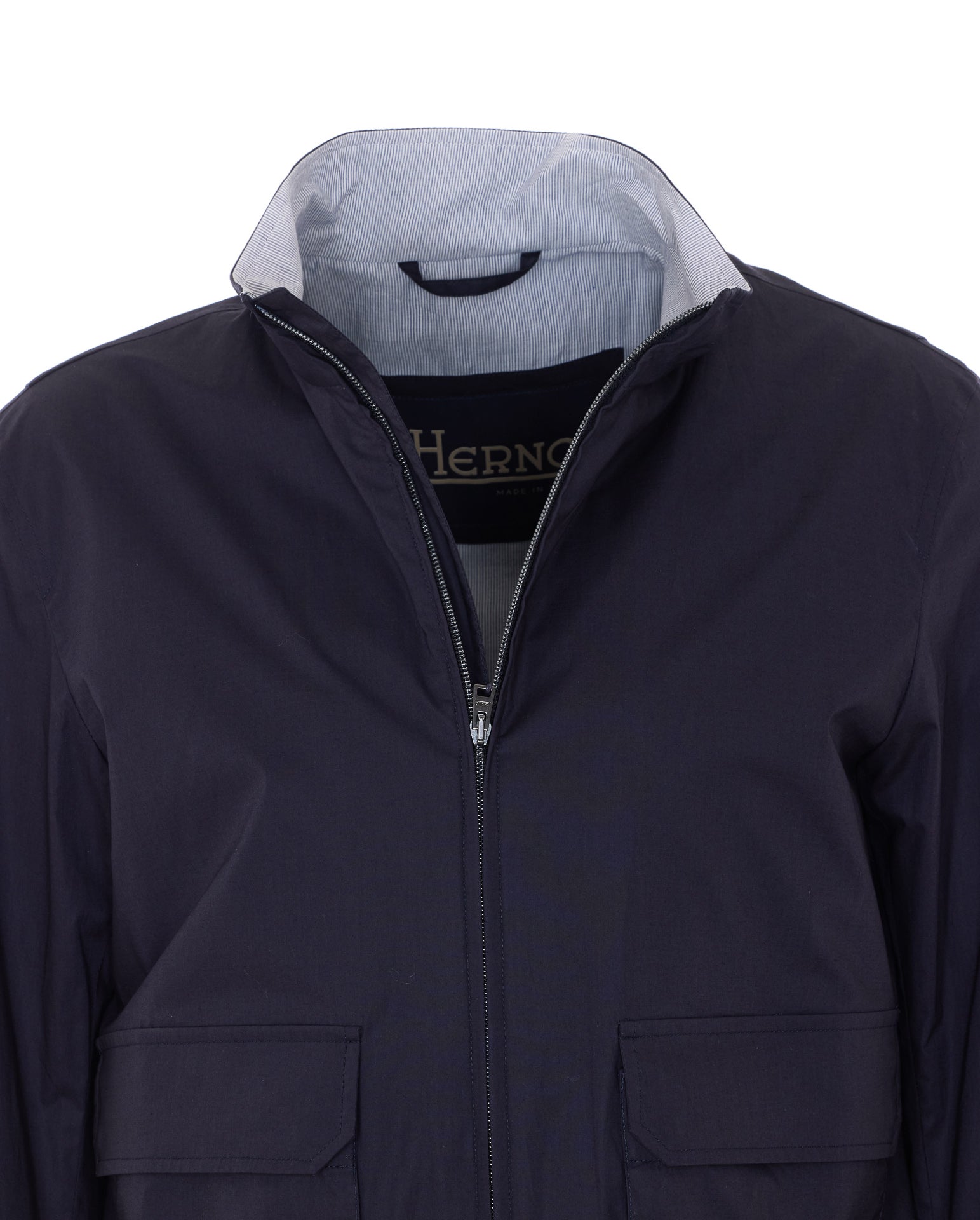 Herno Jackets Blue Cotton