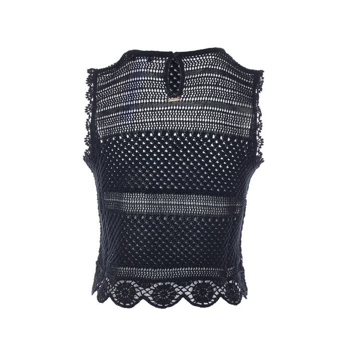 Twin-Set Top Black Cotton