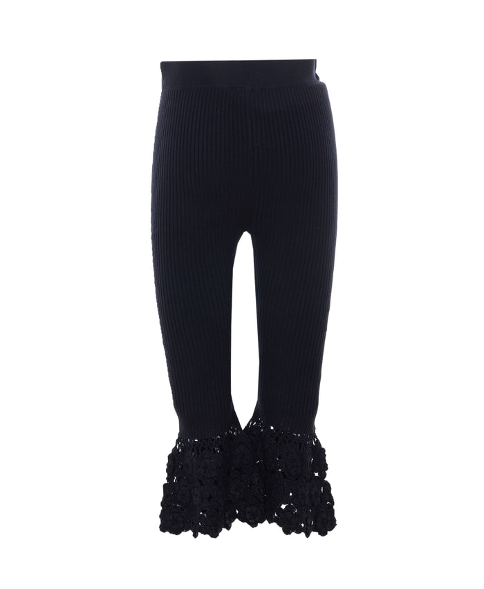 Ganni Trousers Black Cotton
