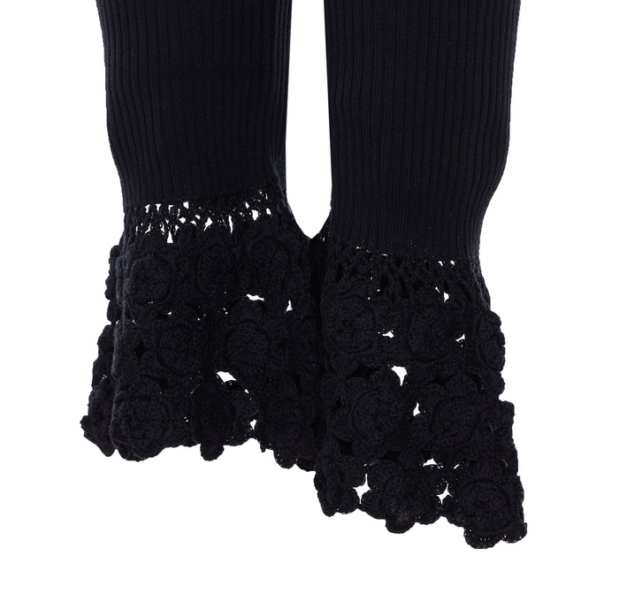 Ganni Trousers Black Cotton