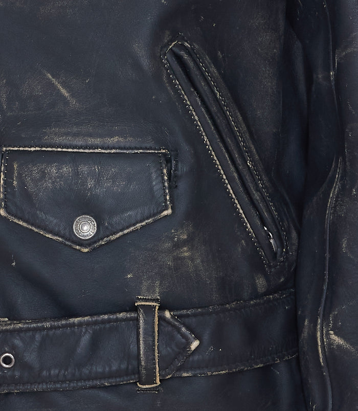 Schott Nyc Jackets Black Cowhide Leather