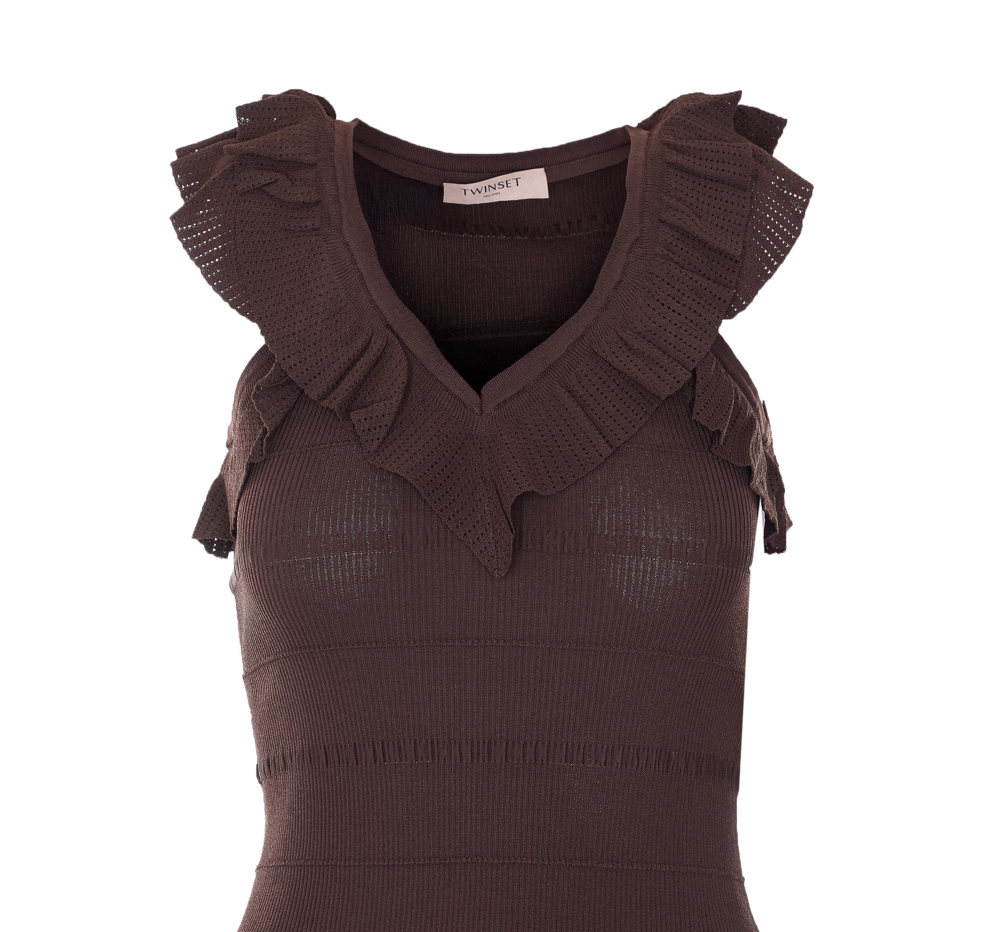 Twin-Set Dresses Brown Viscose