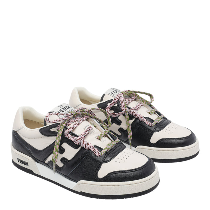 Fendi Sneakers Black Calf Leather/rubber Sole