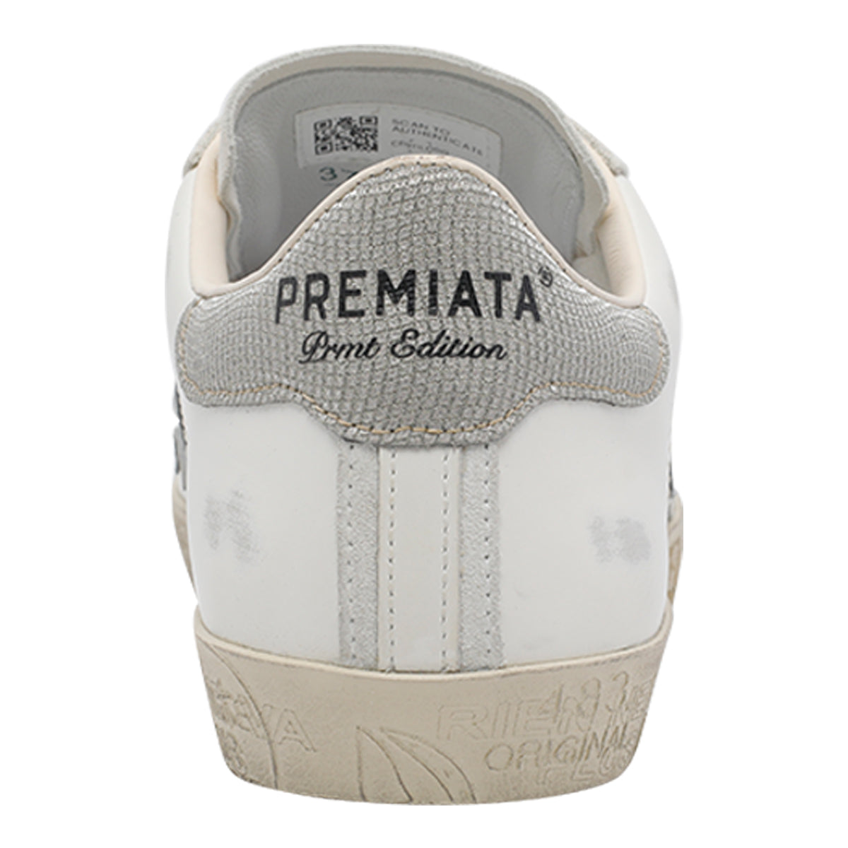 Premiata Sneakers White Calf Leather/rubber Sole