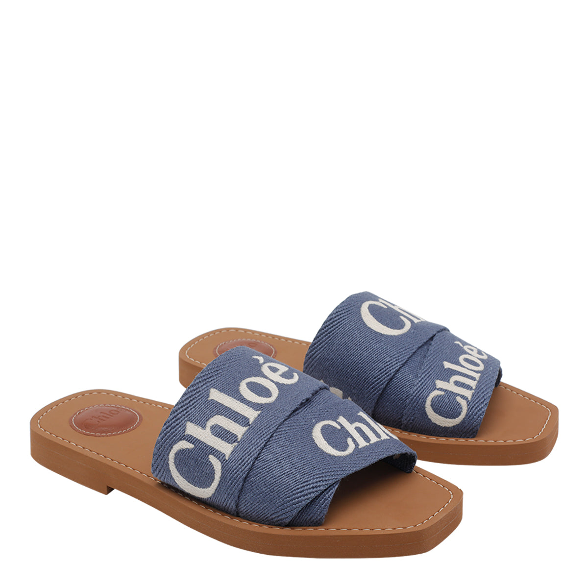 Chloè Sandals Blue Fabric/rubber Sole