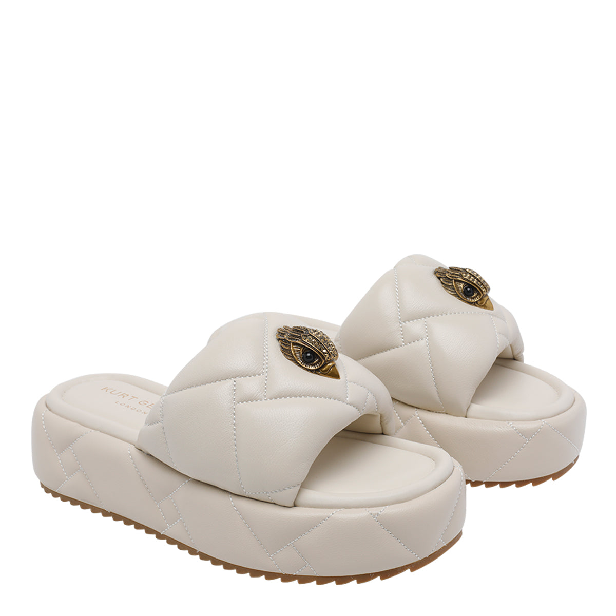 Kurt Geiger Sandals White Calf Leather/rubber Sole