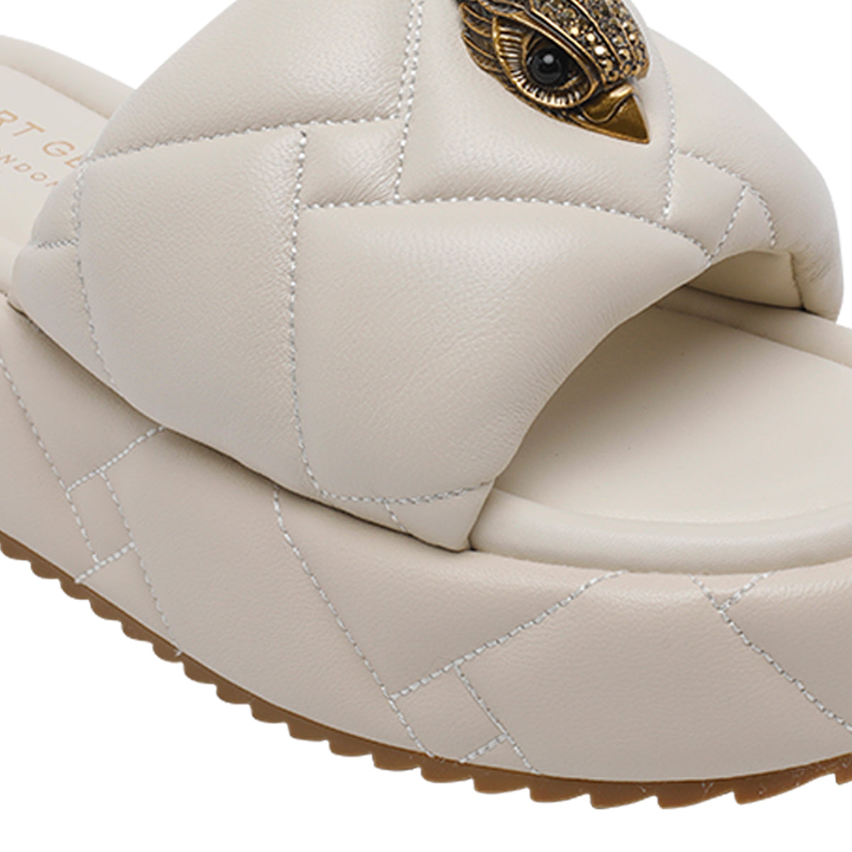 Kurt Geiger Sandals White Calf Leather/rubber Sole