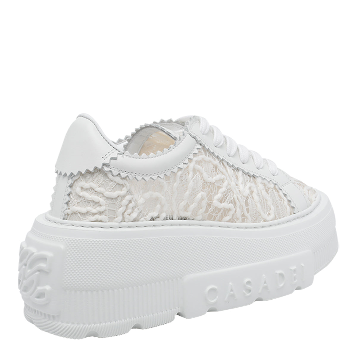 Casadei Sneakers White Fabric/rubber Sole