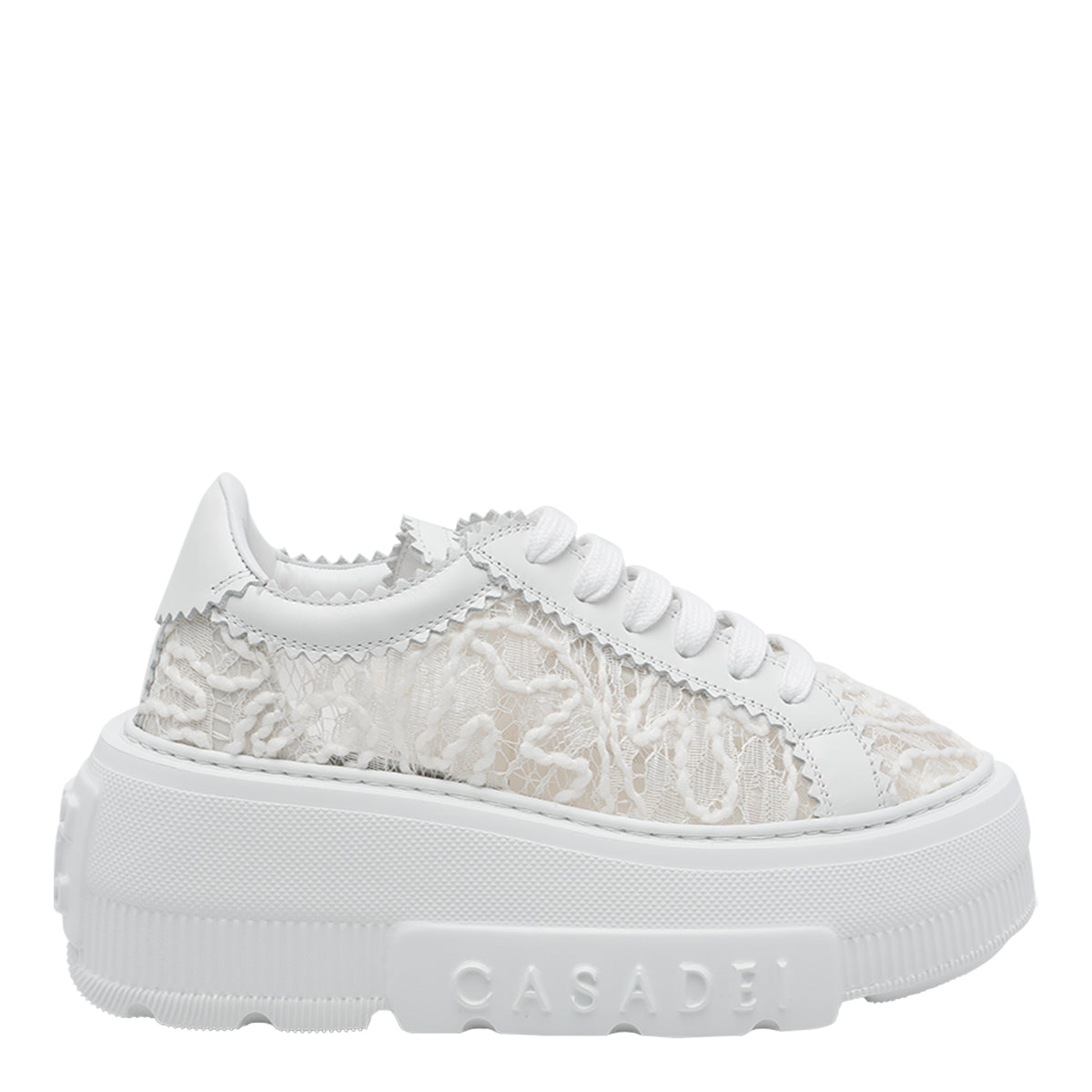 Casadei Sneakers White Fabric/rubber Sole
