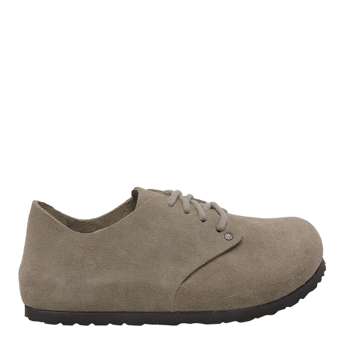 Birkenstock Flat Shoes Grey Suede Leather/rubber Leather