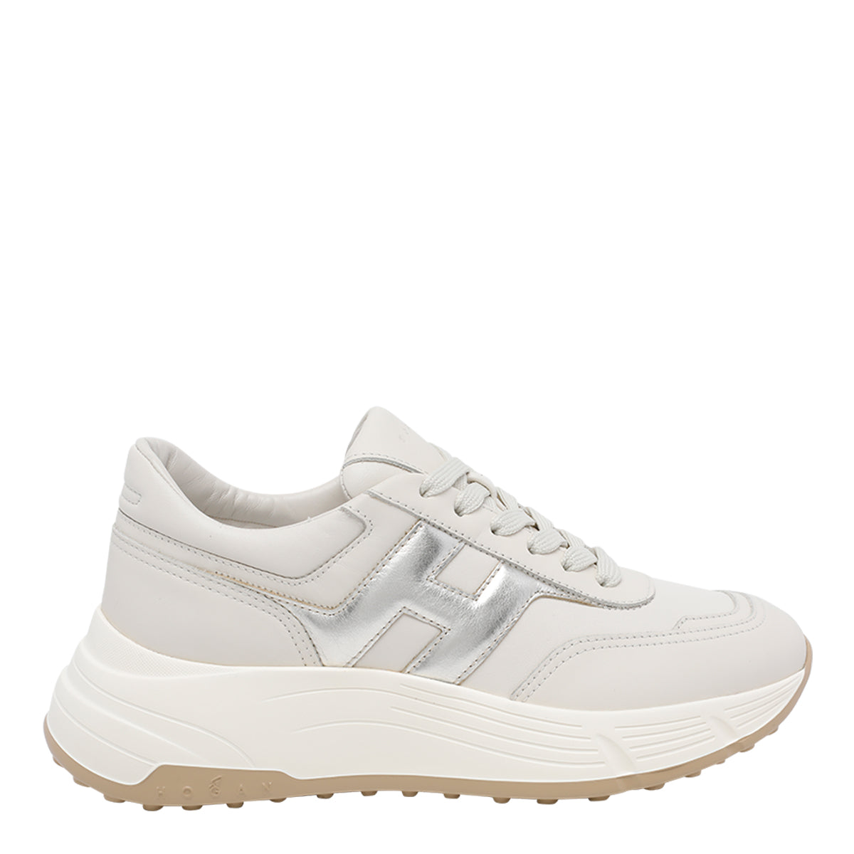 Hogan Sneakers White Calf Leather/rubber Sole