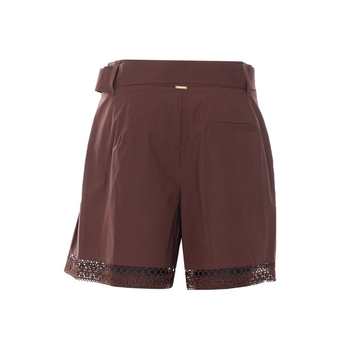 Twin-Set Shorts Brown Cotton