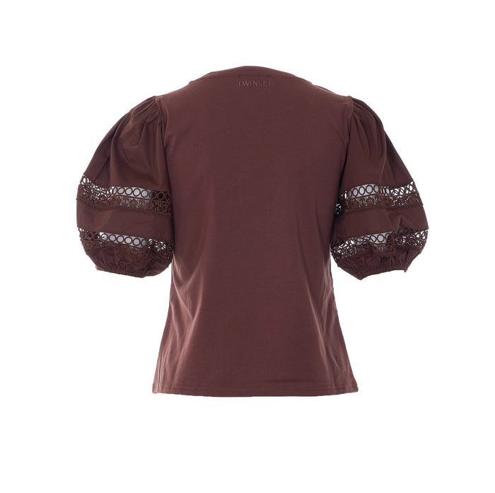 Twin-Set T-Shirts And Polos Brown Cotton