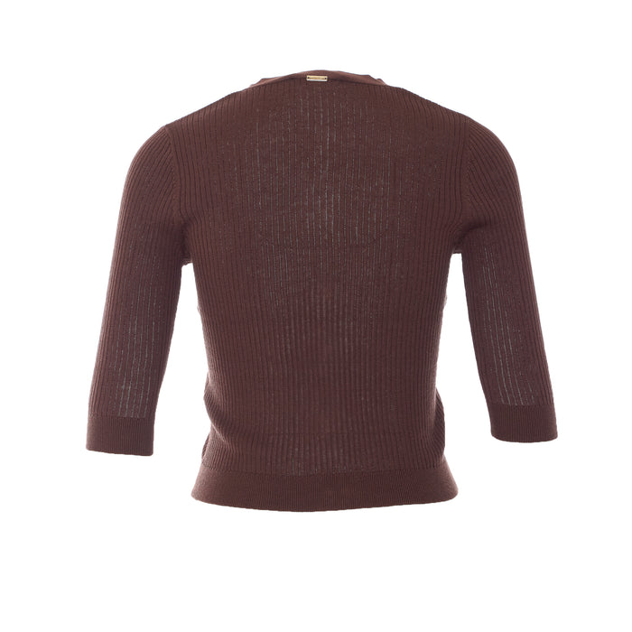Twin-Set Sweaters Brown Cotton