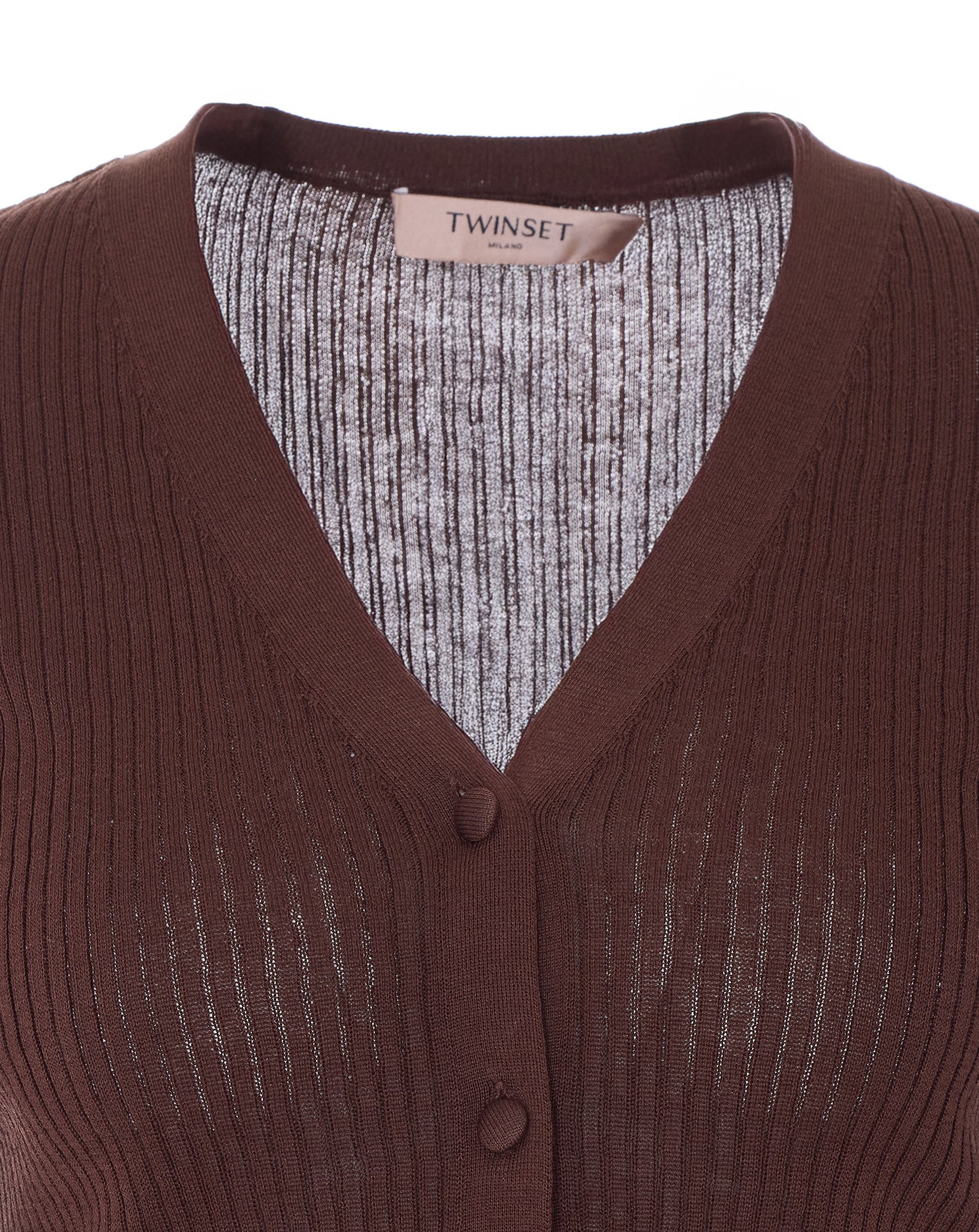 Twin-Set Sweaters Brown Cotton