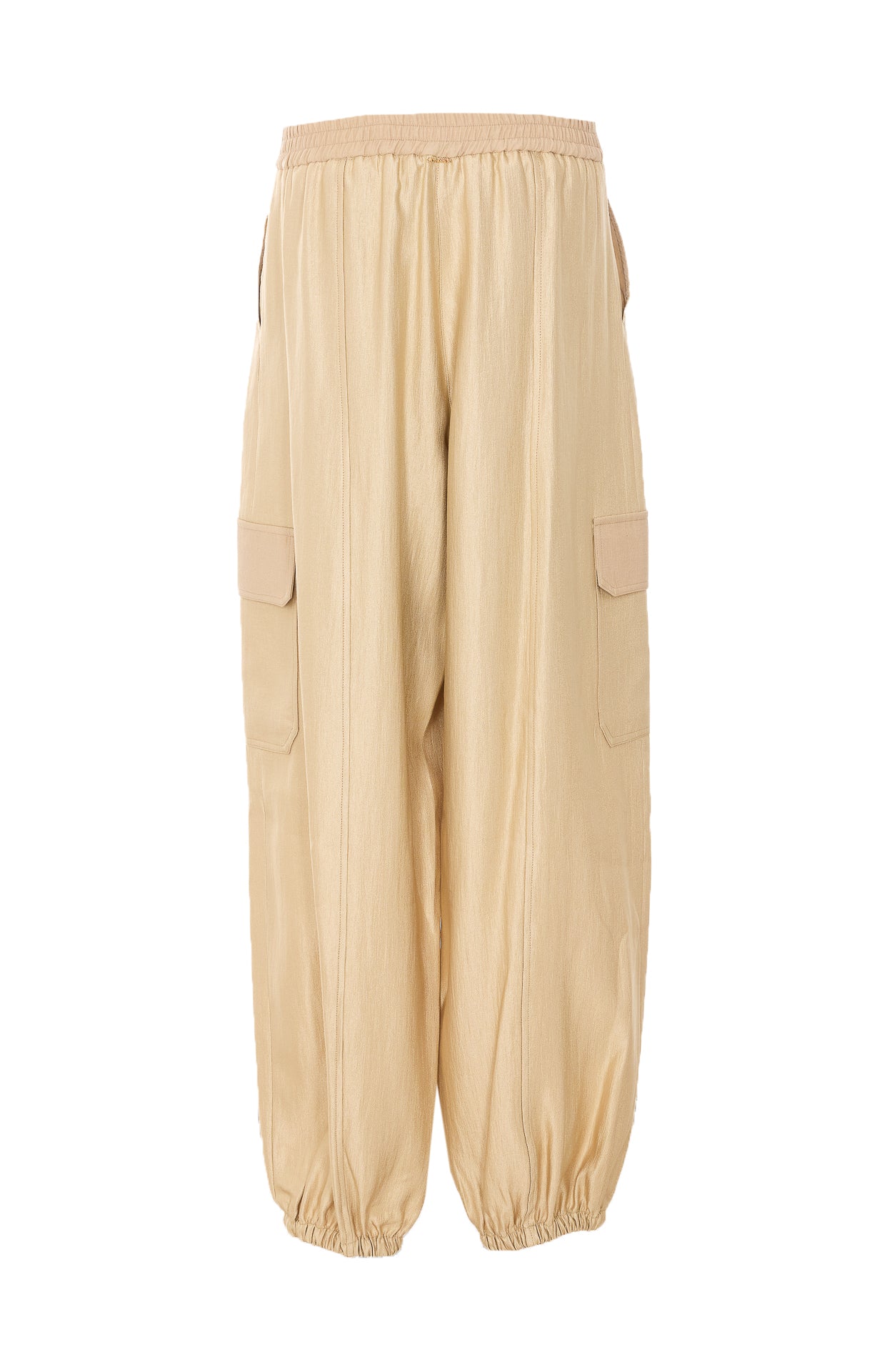 Twin-Set Trousers Beige Cotton