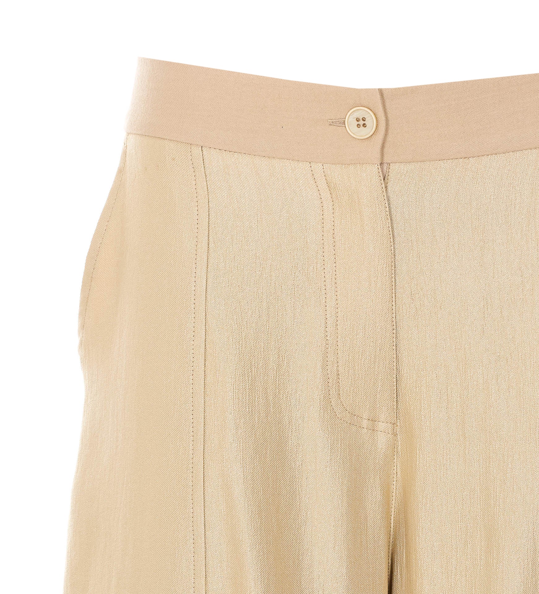 Twin-Set Trousers Beige Cotton