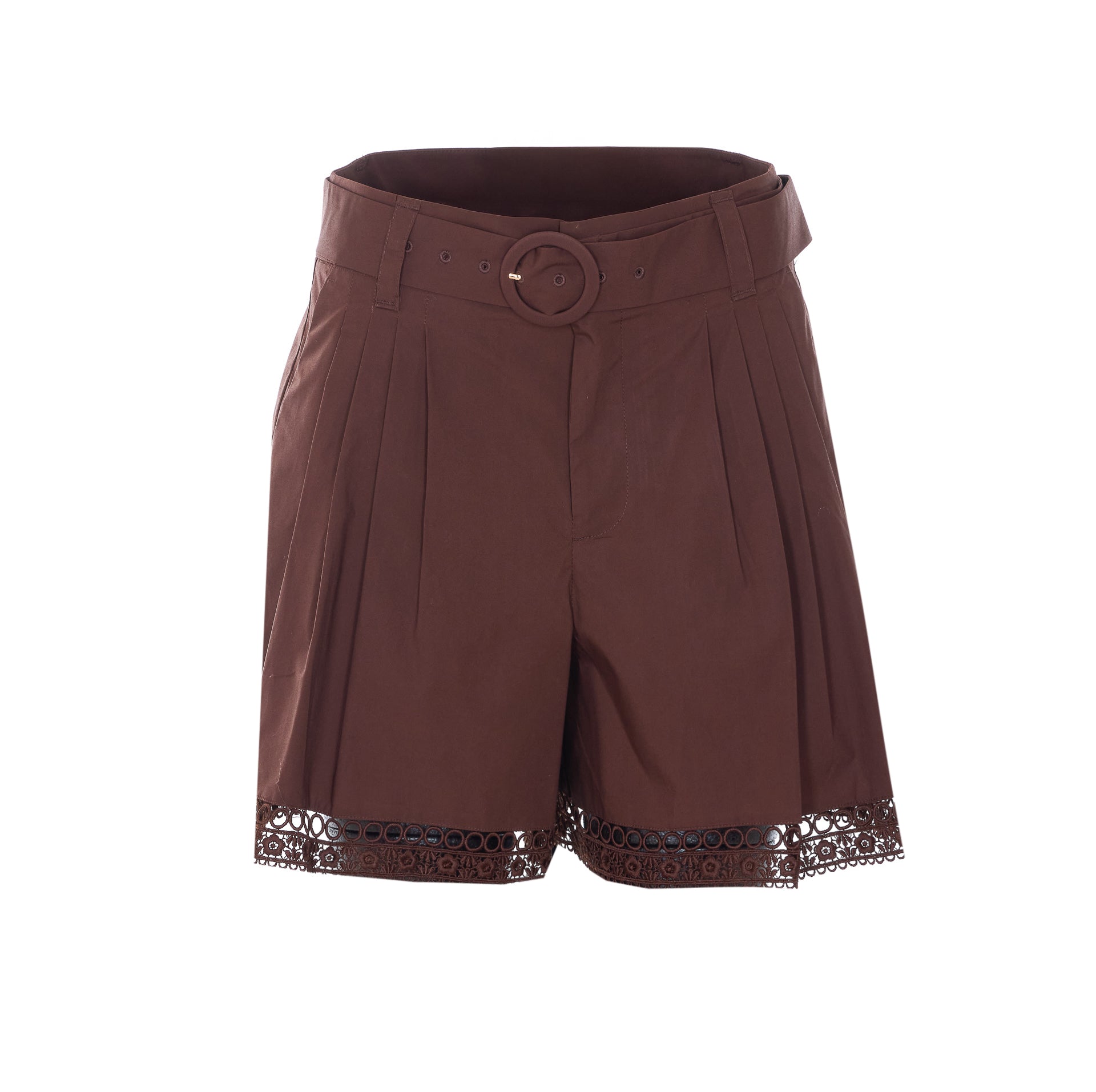 Twin-Set Shorts Brown Cotton
