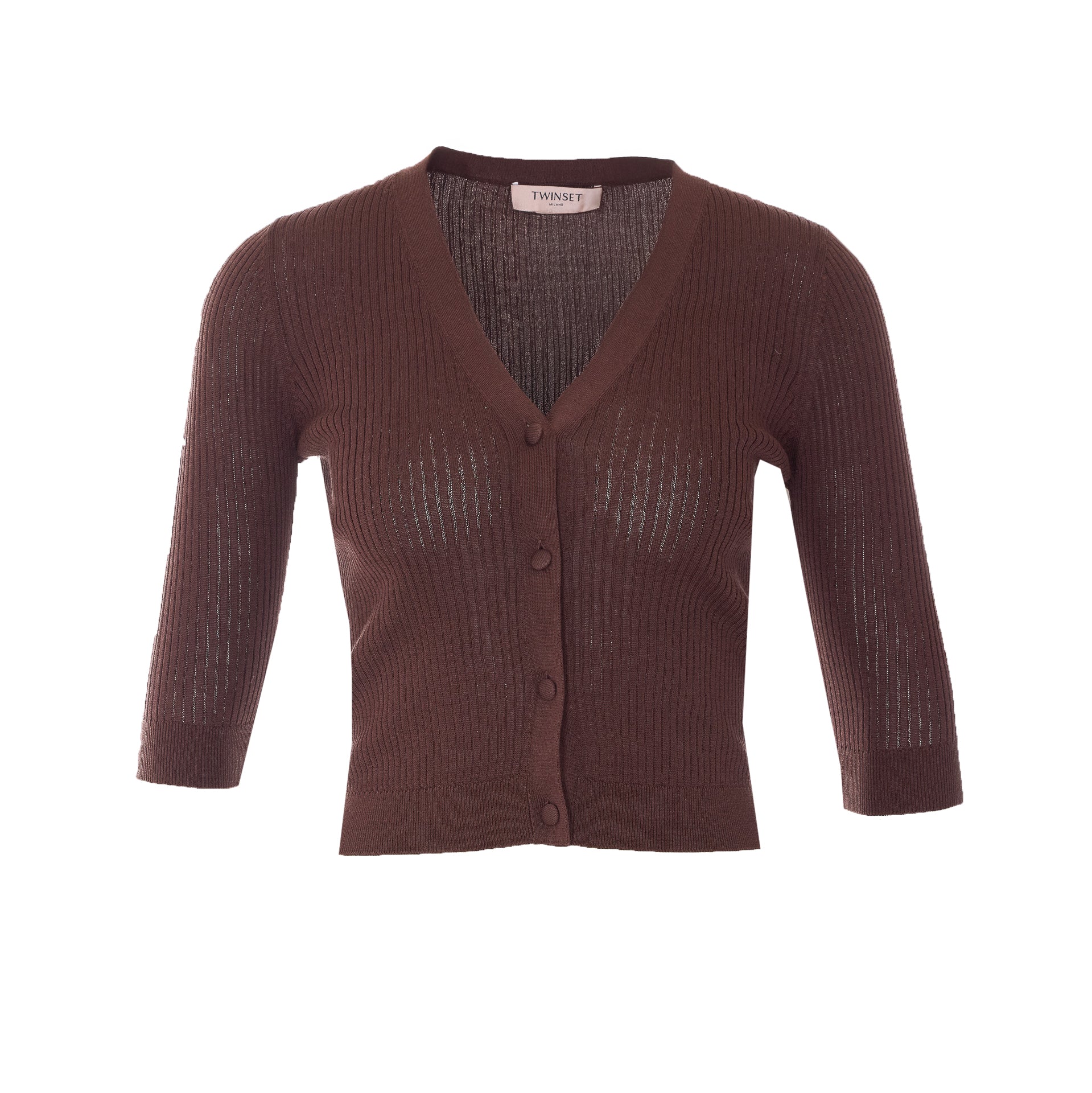 Twin-Set Sweaters Brown Cotton