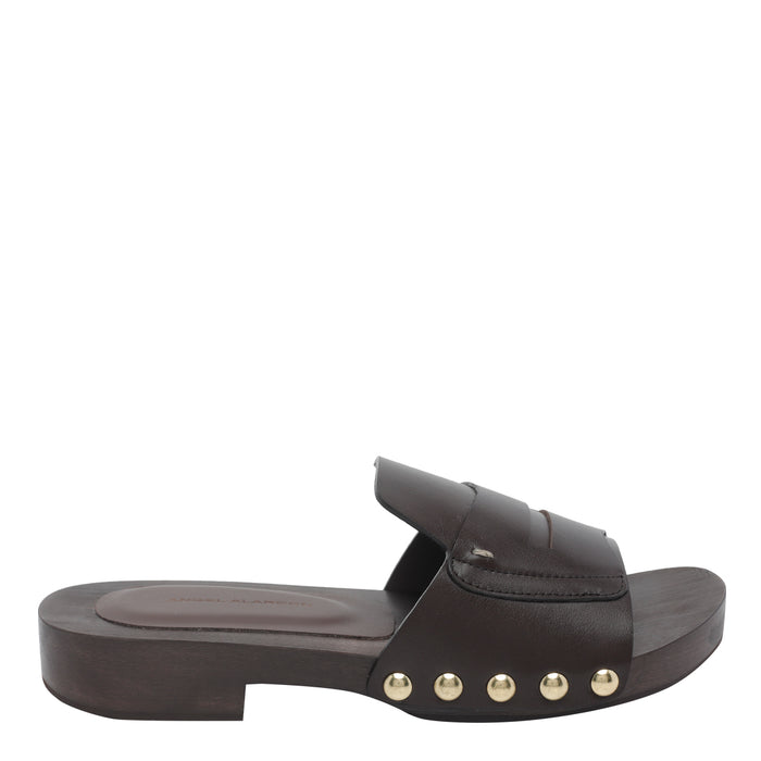 Angel Alarcon Sandals Brown Calf Leather/rubber Sole