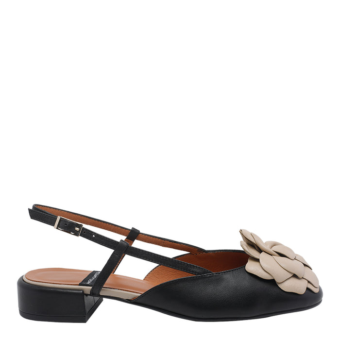 Angel Alarcon With Heel Black Calf Leather/rubber Sole