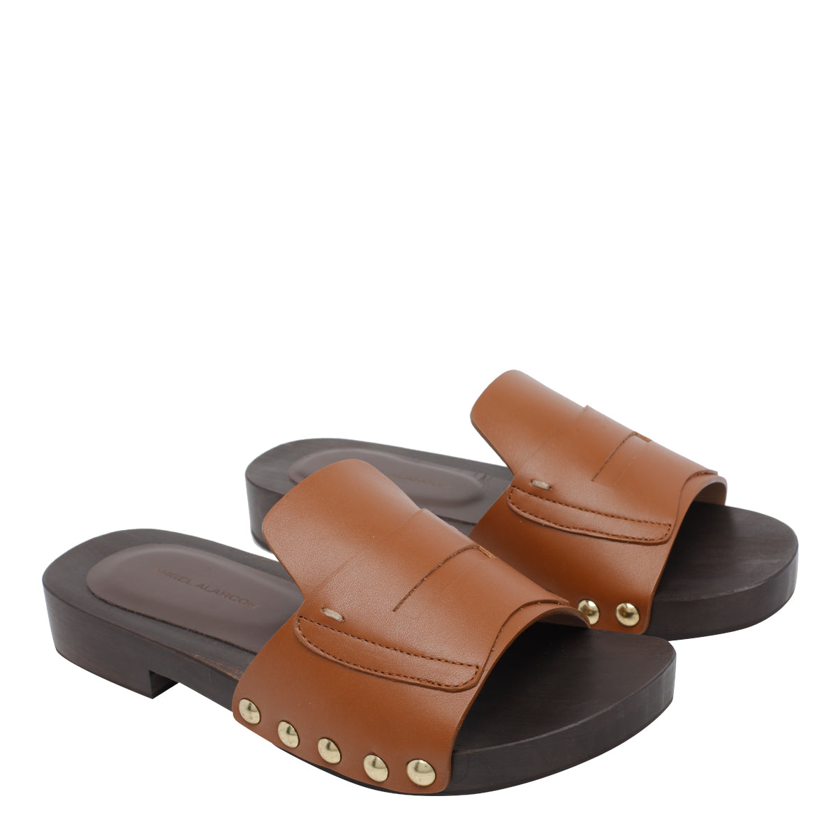Angel Alarcon Sandals Brown Calf Leather/rubber Sole