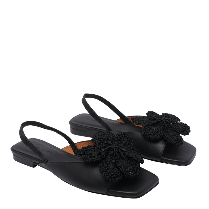 Angel Alarcon With Heel Black Calf Leather/rubber Sole