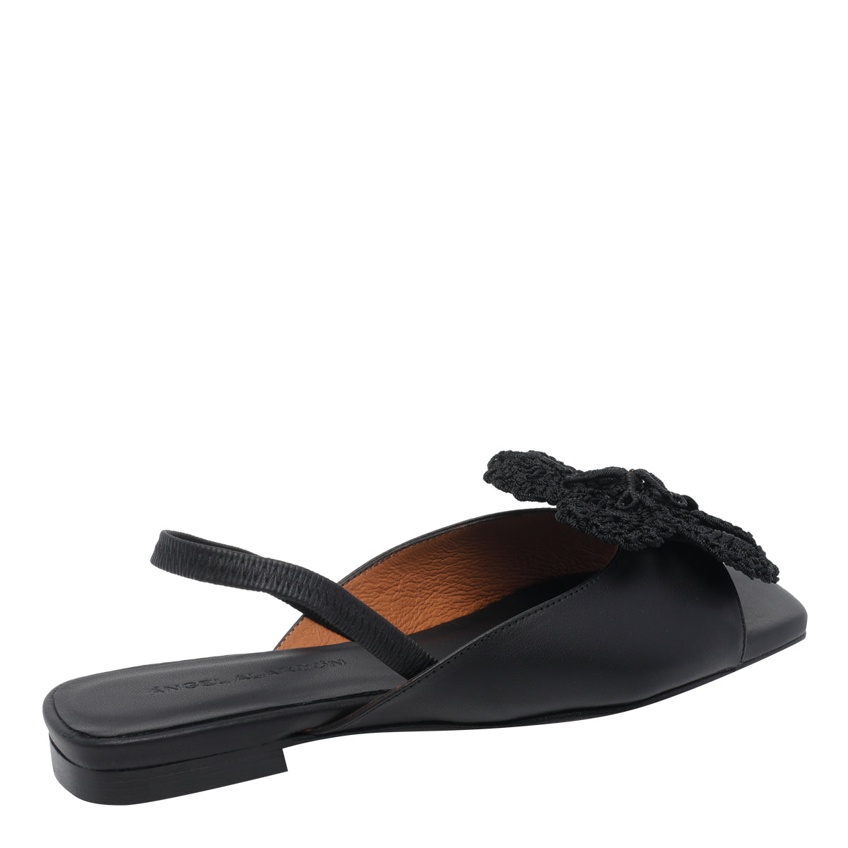 Angel Alarcon With Heel Black Calf Leather/rubber Sole