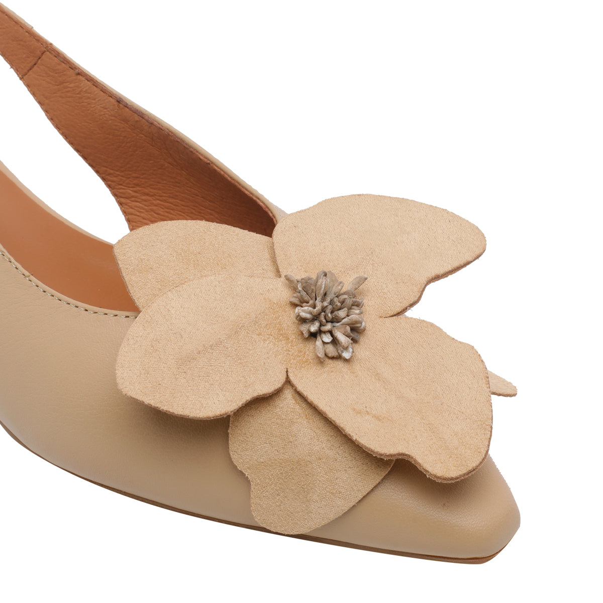 Angel Alarcon With Heel Cammel Calf Leather/rubber Sole
