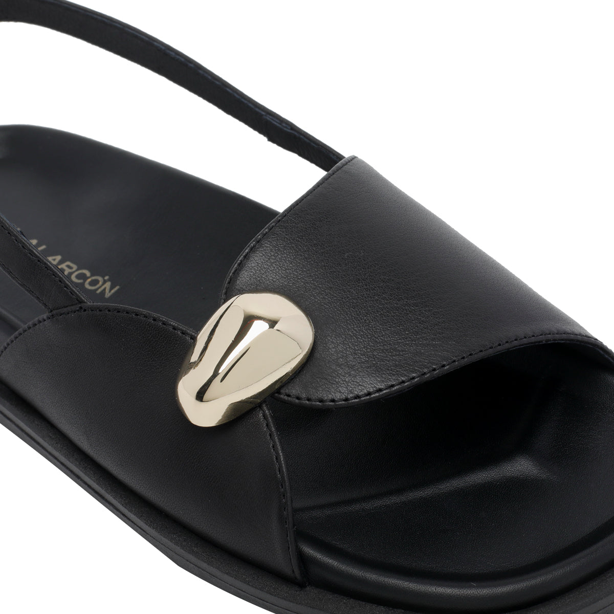 Angel Alarcon Sandals Black Calf Leather/rubber Sole