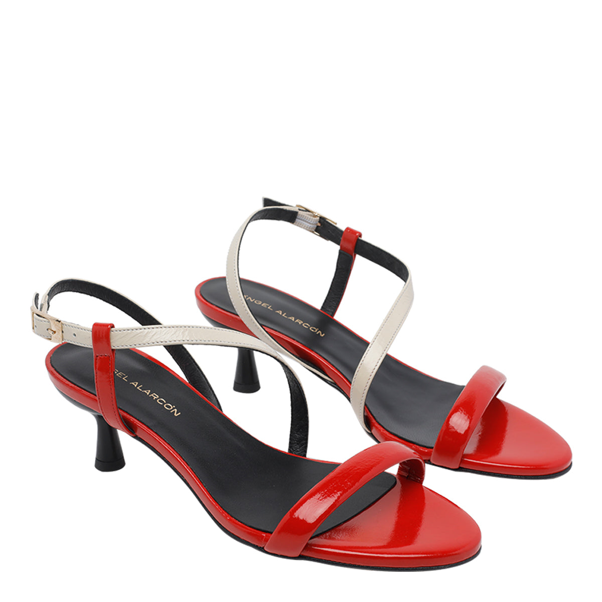 Angel Alarcon With Heel Red Calf Leather/rubber Sole