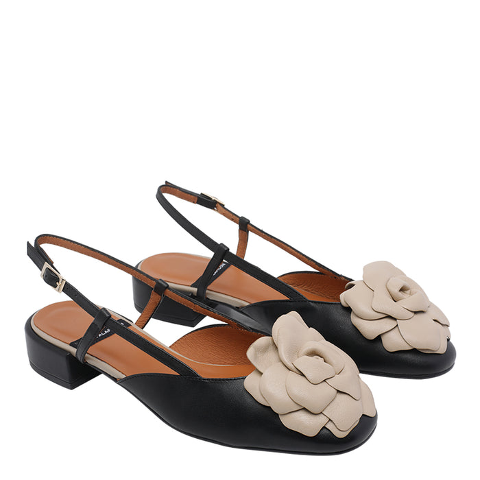 Angel Alarcon With Heel Black Calf Leather/rubber Sole