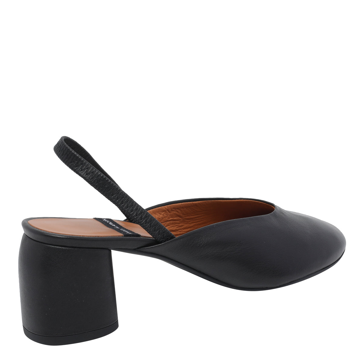 Angel Alarcon With Heel Black Calf Leather/rubber Sole