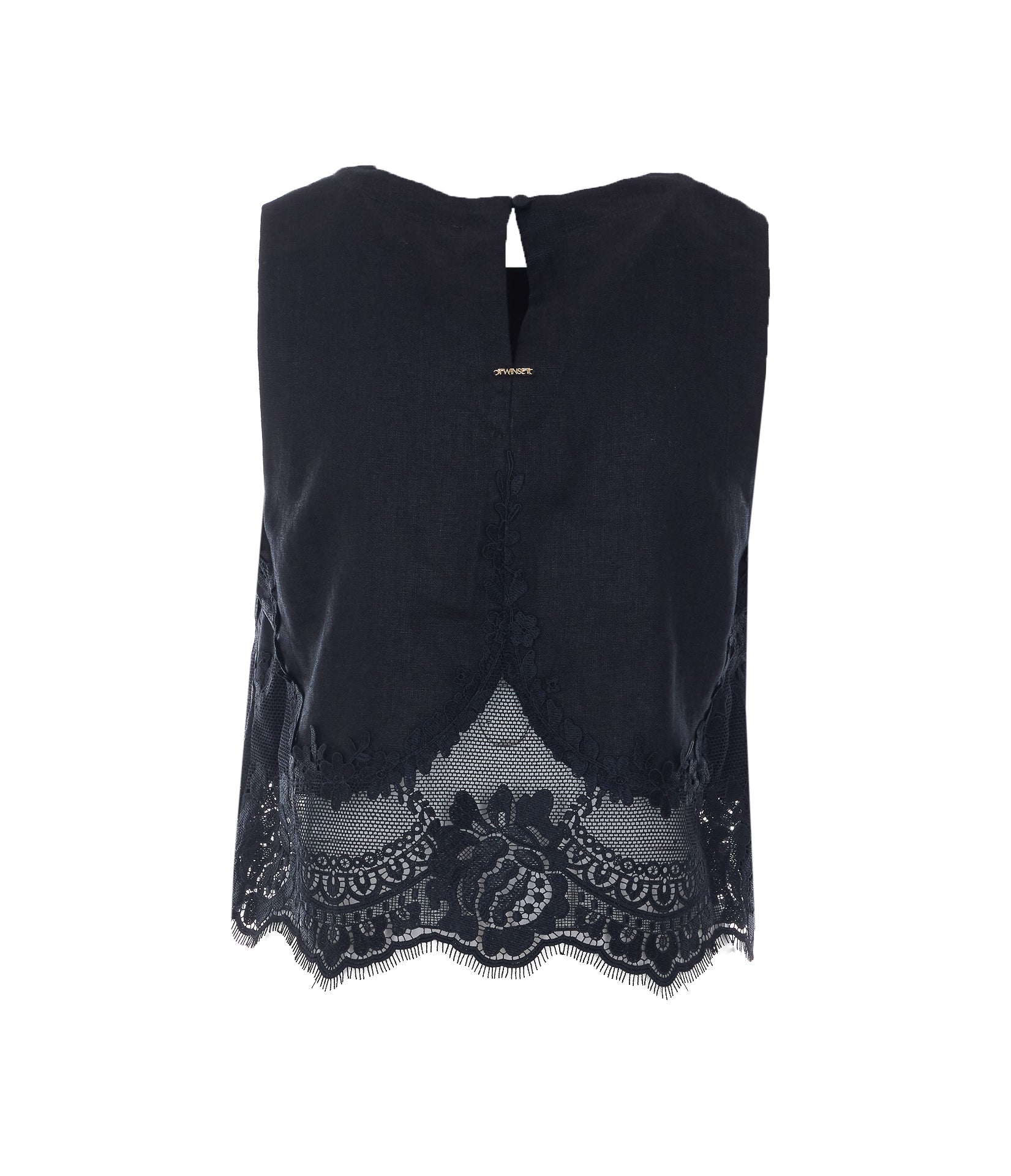 Twin-Set Top Black Linen
