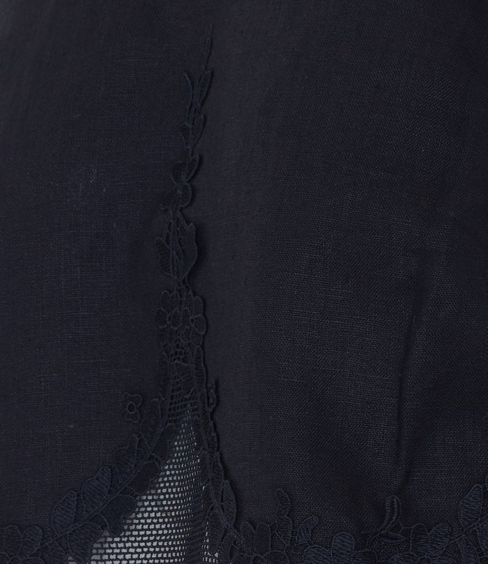Twin-Set Top Black Linen