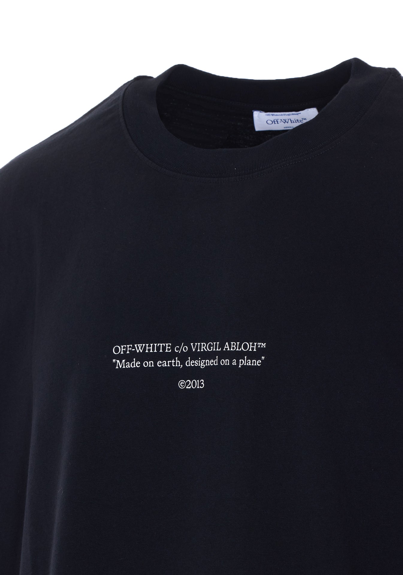 Off White T-Shirts And Polos Black Cotton