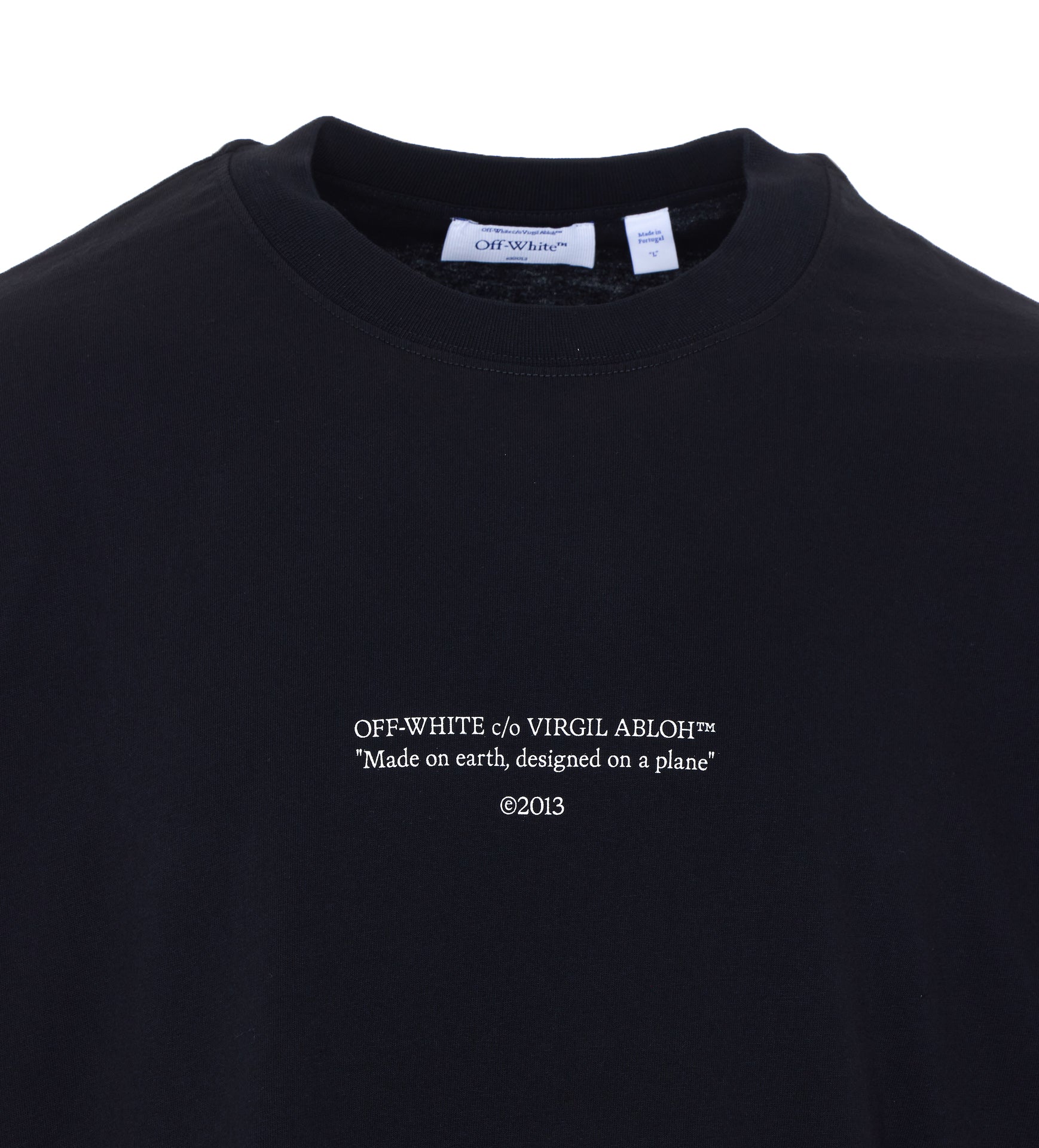Off White T-Shirts And Polos Black Cotton