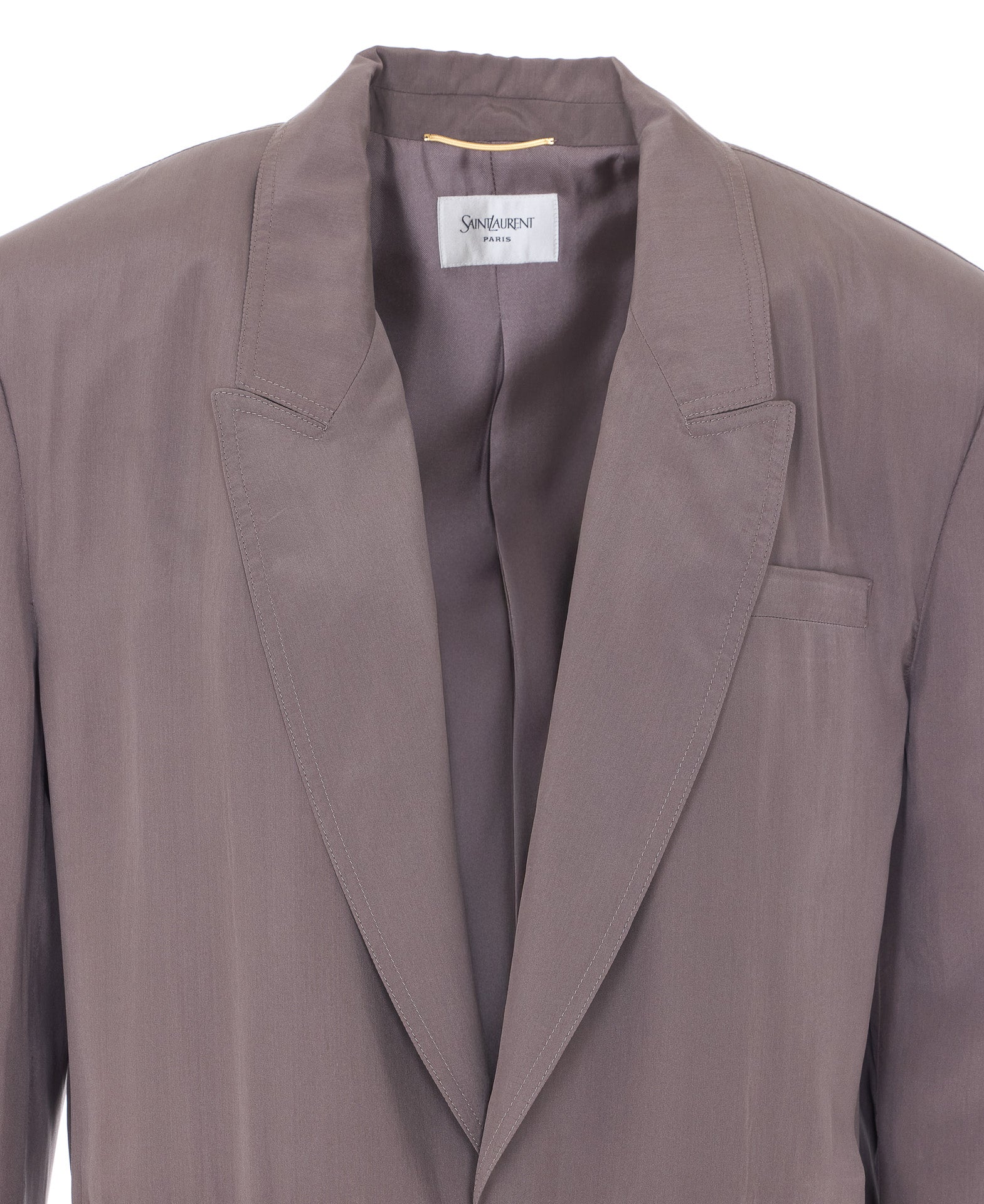 Saint Laurent Jackets Grey Silk