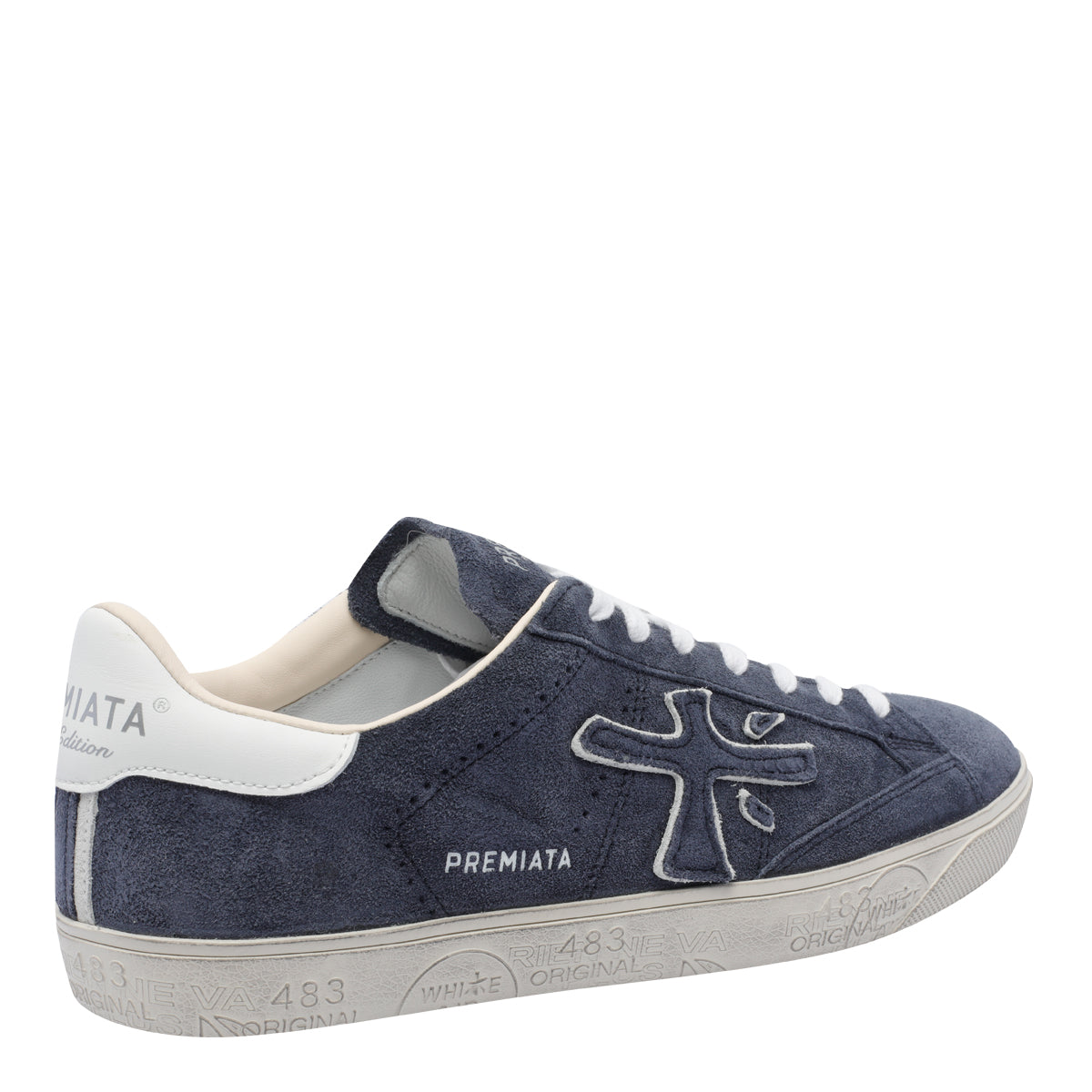 Premiata Sneakers Blue Suede Leather/rubber Sole