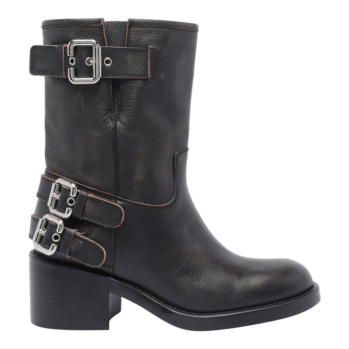 Chloè Boots Black Calf Leather/rubber Sole