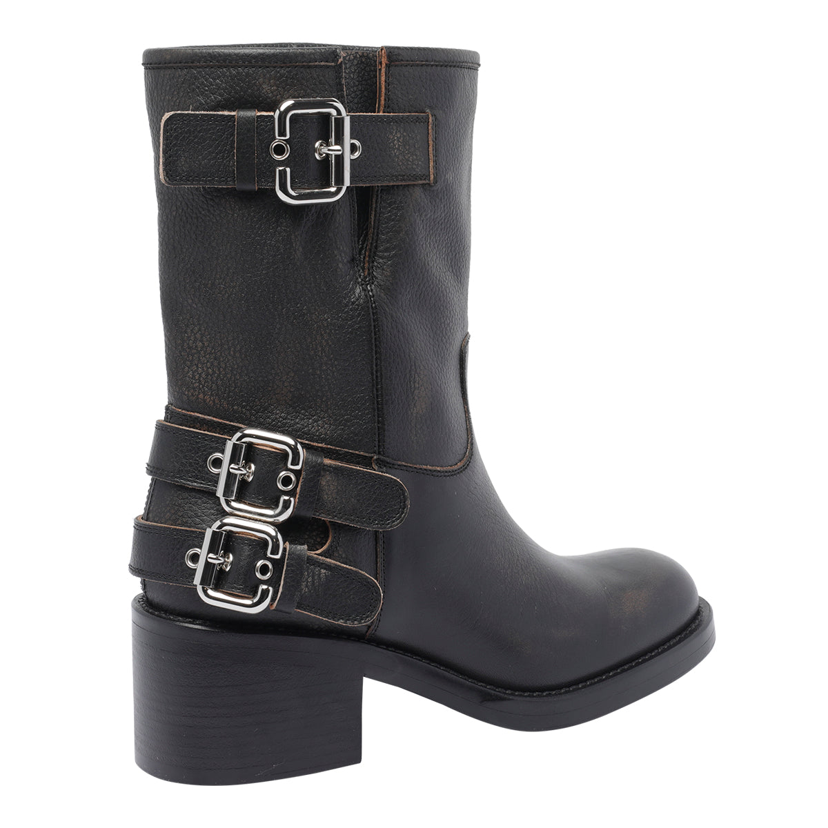 Chloè Boots Black Calf Leather/rubber Sole