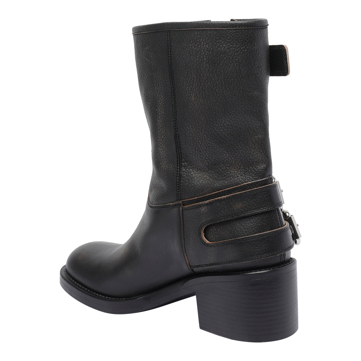 Chloè Boots Black Calf Leather/rubber Sole